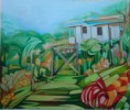 Coq et paysage II 61 x 70